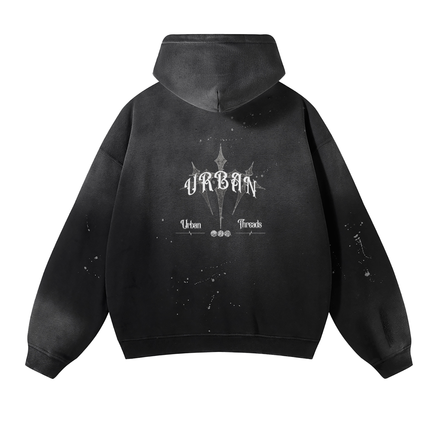 Vintage Wash Frayed Fleece Hoodie