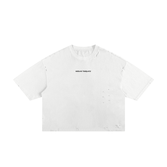 Classic Frayed Boxy Tee - 250 GSM